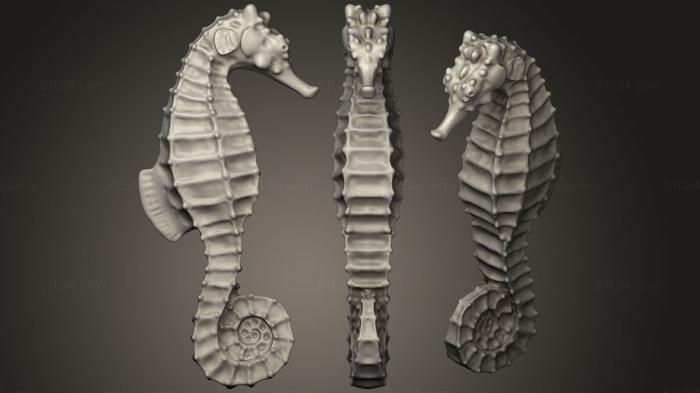 Miscellaneous figurines and statues (Seahorse 3 Ps, STKR_0949) 3D models for cnc